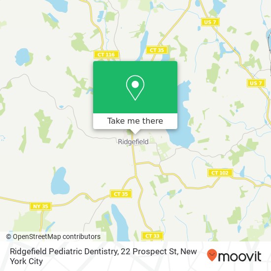 Mapa de Ridgefield Pediatric Dentistry, 22 Prospect St