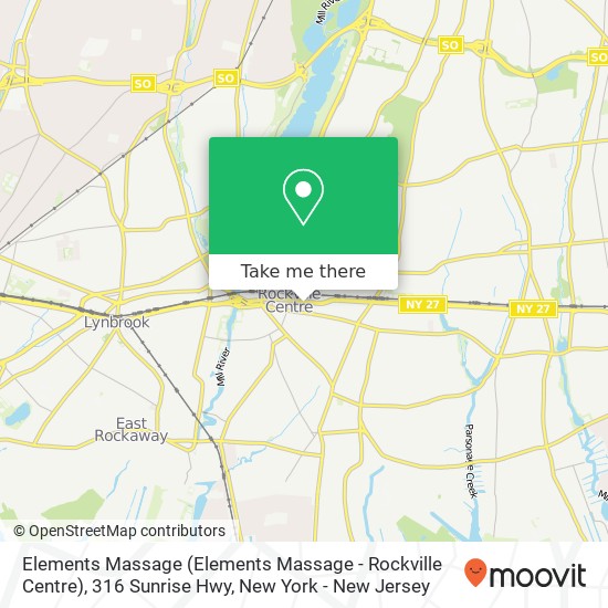 Elements Massage (Elements Massage - Rockville Centre), 316 Sunrise Hwy map