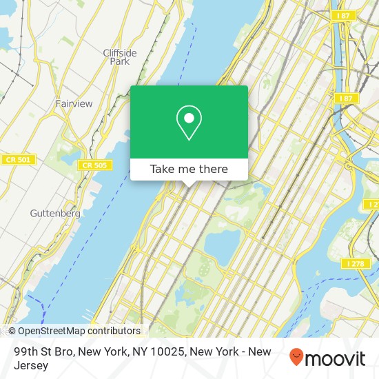 Mapa de 99th St Bro, New York, NY 10025