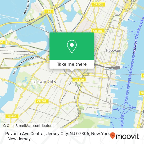 Pavonia Ave Central, Jersey City, NJ 07306 map