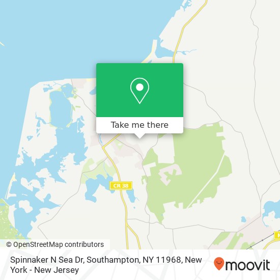 Mapa de Spinnaker N Sea Dr, Southampton, NY 11968