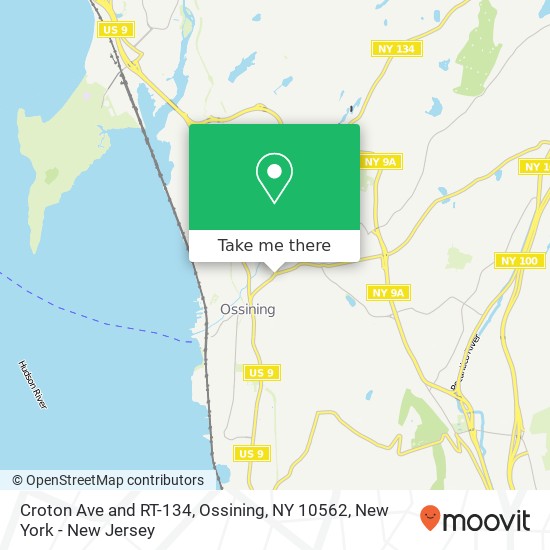 Mapa de Croton Ave and RT-134, Ossining, NY 10562