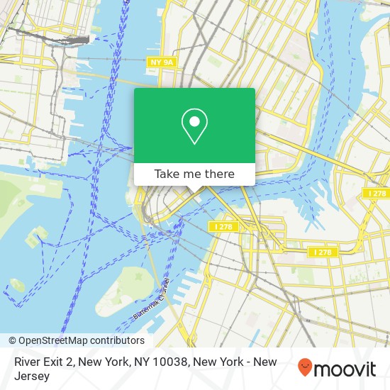 River Exit 2, New York, NY 10038 map