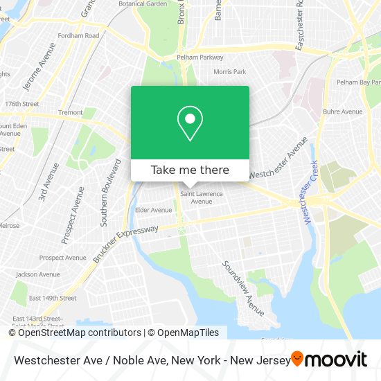 Mapa de Westchester Ave / Noble Ave