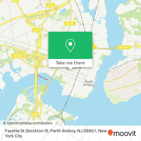 Fayette St Stockton St, Perth Amboy, NJ 08861 map