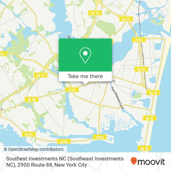 Mapa de Southest Investments NC (Southeast Investments NC), 2900 Route 88