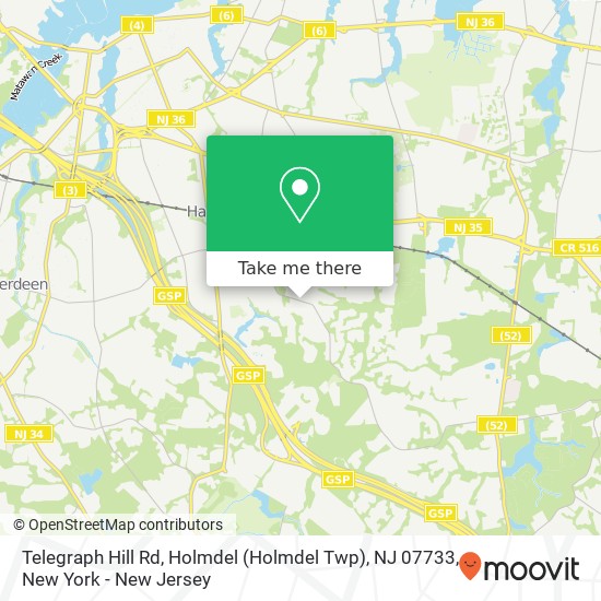 Mapa de Telegraph Hill Rd, Holmdel (Holmdel Twp), NJ 07733