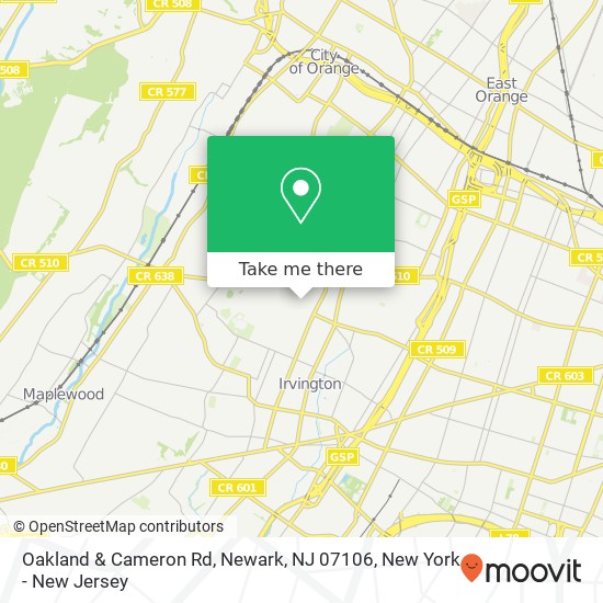 Oakland & Cameron Rd, Newark, NJ 07106 map