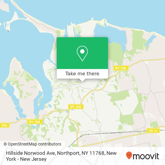 Mapa de Hillside Norwood Ave, Northport, NY 11768