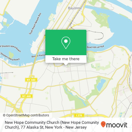 Mapa de New Hope Community Church (New Hope Comunity Church), 77 Alaska St