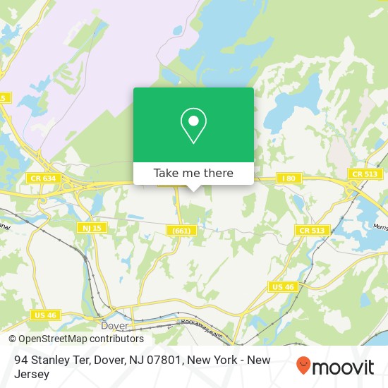 Mapa de 94 Stanley Ter, Dover, NJ 07801