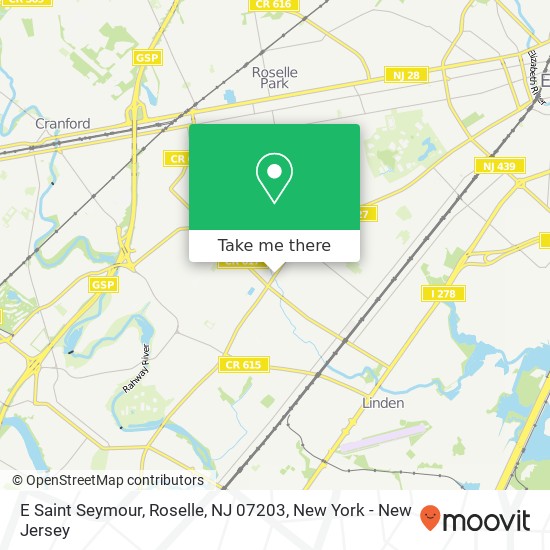 Mapa de E Saint Seymour, Roselle, NJ 07203