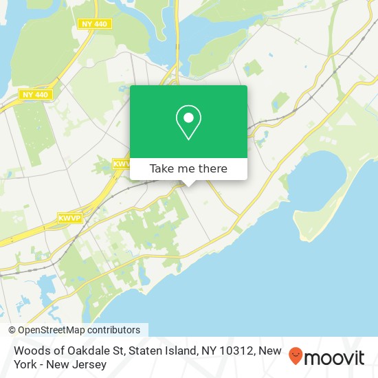 Mapa de Woods of Oakdale St, Staten Island, NY 10312