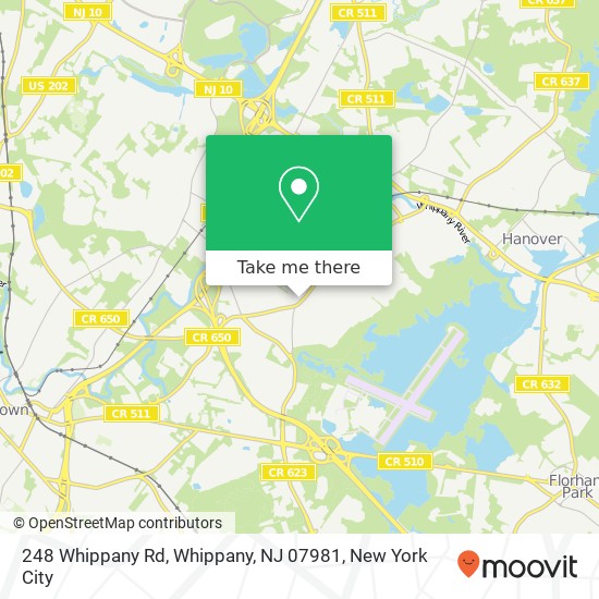 248 Whippany Rd, Whippany, NJ 07981 map