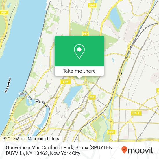 Mapa de Gouverneur Van Cortlandt Park, Bronx (SPUYTEN DUYVIL), NY 10463