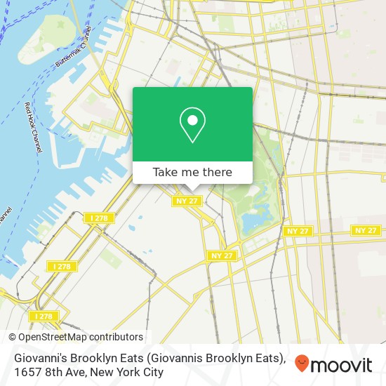 Giovanni's Brooklyn Eats (Giovannis Brooklyn Eats), 1657 8th Ave map