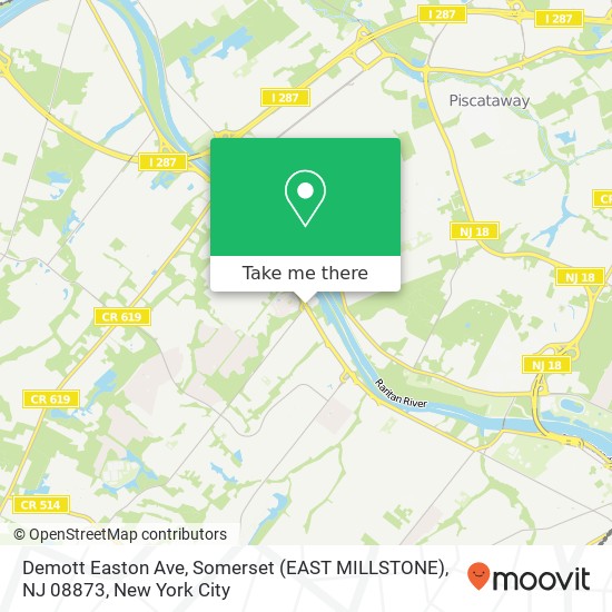 Mapa de Demott Easton Ave, Somerset (EAST MILLSTONE), NJ 08873