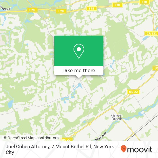 Mapa de Joel Cohen Attorney, 7 Mount Bethel Rd