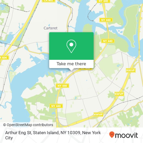 Mapa de Arthur Eng St, Staten Island, NY 10309