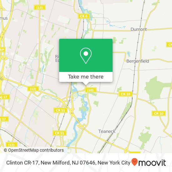 Clinton CR-17, New Milford, NJ 07646 map