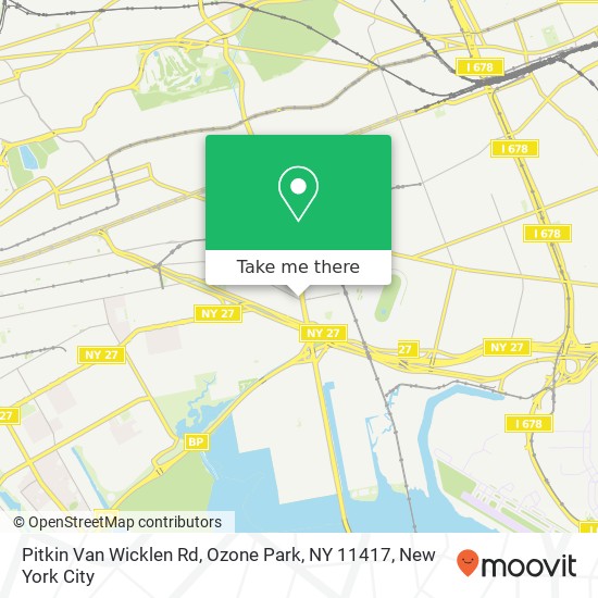 Mapa de Pitkin Van Wicklen Rd, Ozone Park, NY 11417