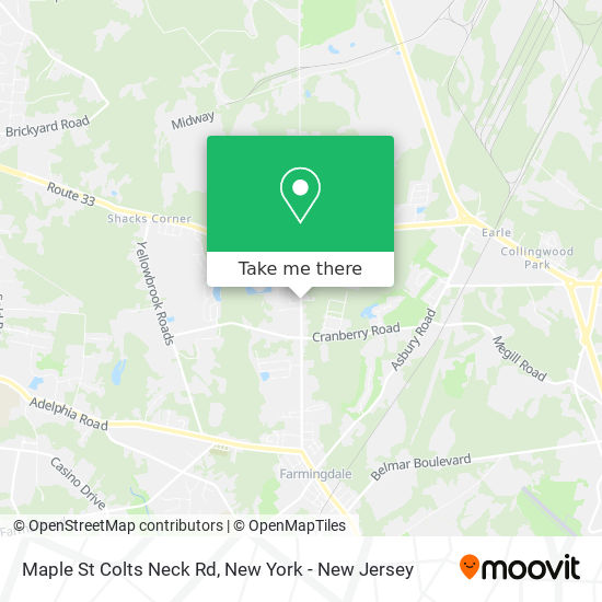 Maple St Colts Neck Rd map