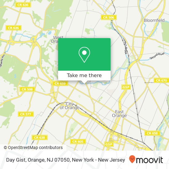 Day Gist, Orange, NJ 07050 map