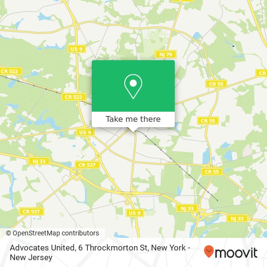 Mapa de Advocates United, 6 Throckmorton St