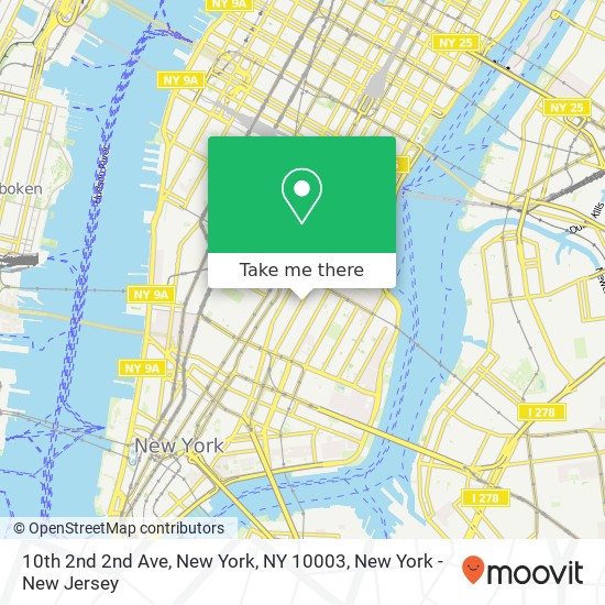 Mapa de 10th 2nd 2nd Ave, New York, NY 10003