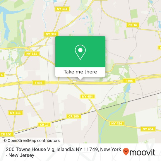 Mapa de 200 Towne House Vlg, Islandia, NY 11749
