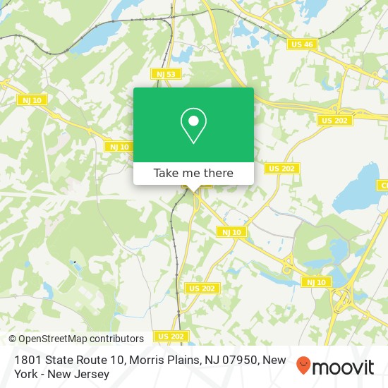 Mapa de 1801 State Route 10, Morris Plains, NJ 07950