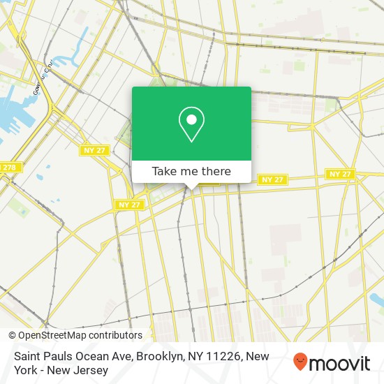 Mapa de Saint Pauls Ocean Ave, Brooklyn, NY 11226