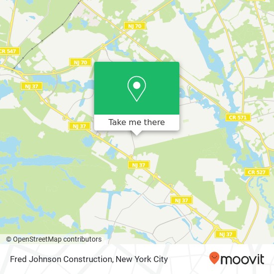 Fred Johnson Construction map