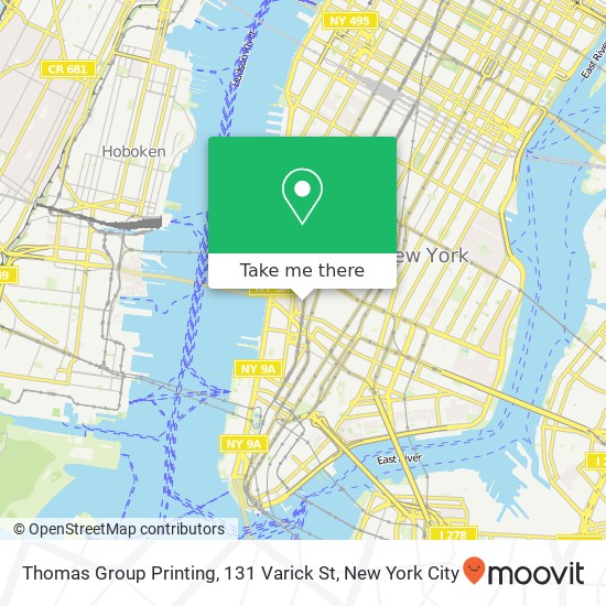 Mapa de Thomas Group Printing, 131 Varick St