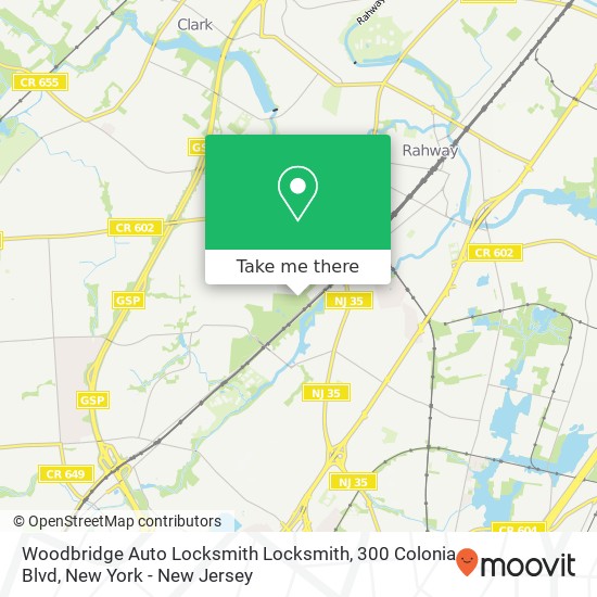 Mapa de Woodbridge Auto Locksmith Locksmith, 300 Colonia Blvd