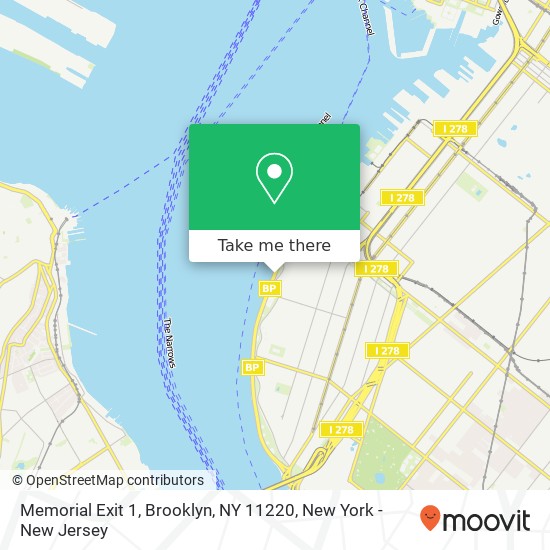Mapa de Memorial Exit 1, Brooklyn, NY 11220