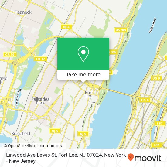Linwood Ave Lewis St, Fort Lee, NJ 07024 map