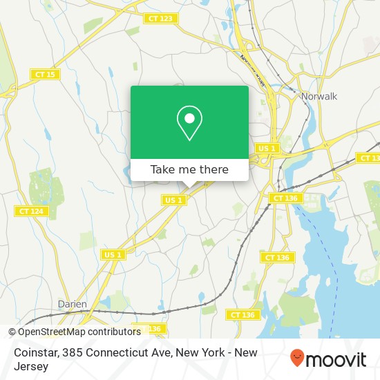 Mapa de Coinstar, 385 Connecticut Ave