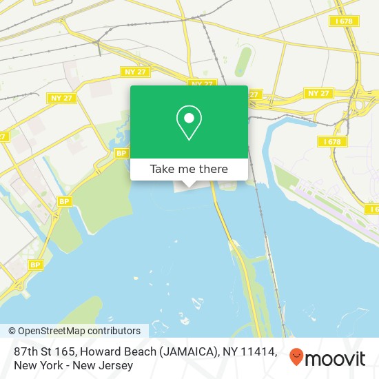 Mapa de 87th St 165, Howard Beach (JAMAICA), NY 11414
