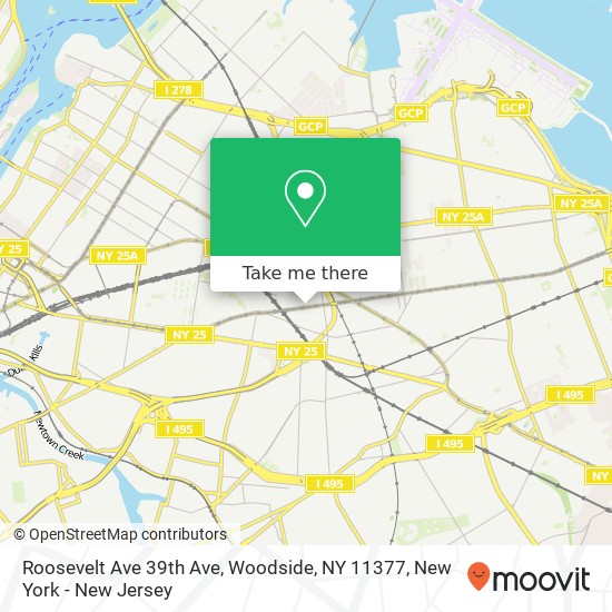 Roosevelt Ave 39th Ave, Woodside, NY 11377 map