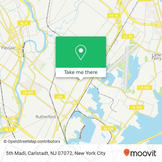 Mapa de 5th Madi, Carlstadt, NJ 07072