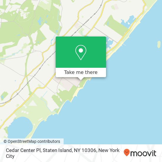 Mapa de Cedar Center Pl, Staten Island, NY 10306