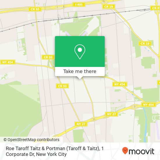 Roe Taroff Taitz & Portman (Taroff & Taitz), 1 Corporate Dr map