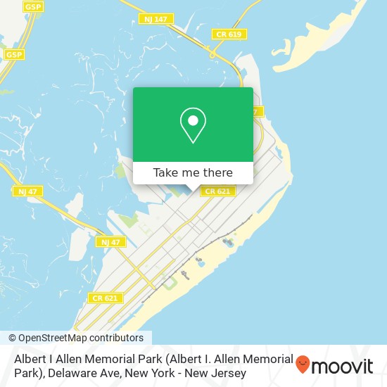 Albert I Allen Memorial Park (Albert I. Allen Memorial Park), Delaware Ave map