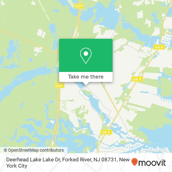 Mapa de Deerhead Lake Lake Dr, Forked River, NJ 08731