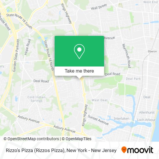 Mapa de Rizzo's Pizza (Rizzos Pizza)