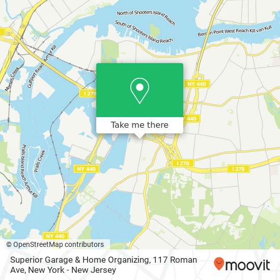 Mapa de Superior Garage & Home Organizing, 117 Roman Ave