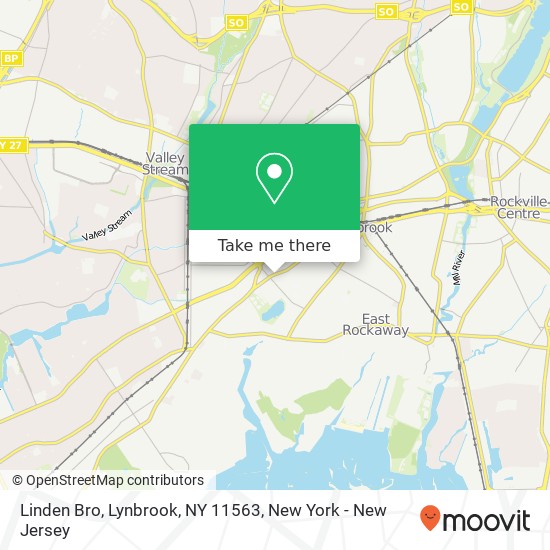 Mapa de Linden Bro, Lynbrook, NY 11563