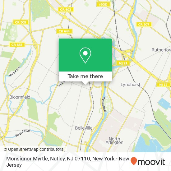 Monsignor Myrtle, Nutley, NJ 07110 map