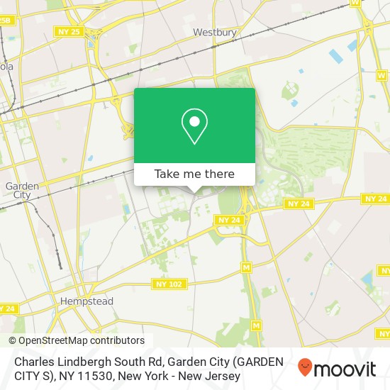 Charles Lindbergh South Rd, Garden City (GARDEN CITY S), NY 11530 map